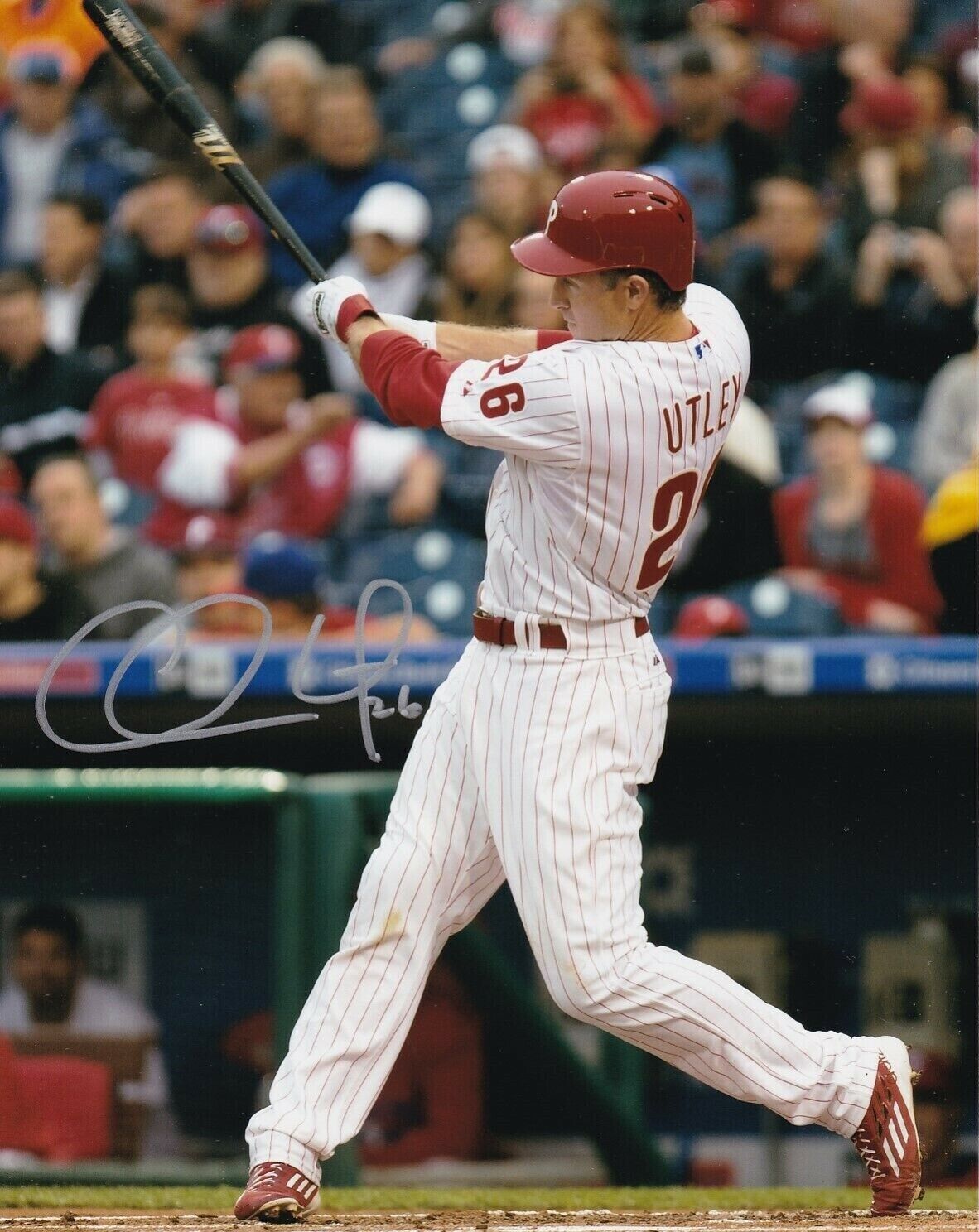 Chase Utley Autographed Signed 8x10 Photo Poster painting ( Phillies ) REPRINT