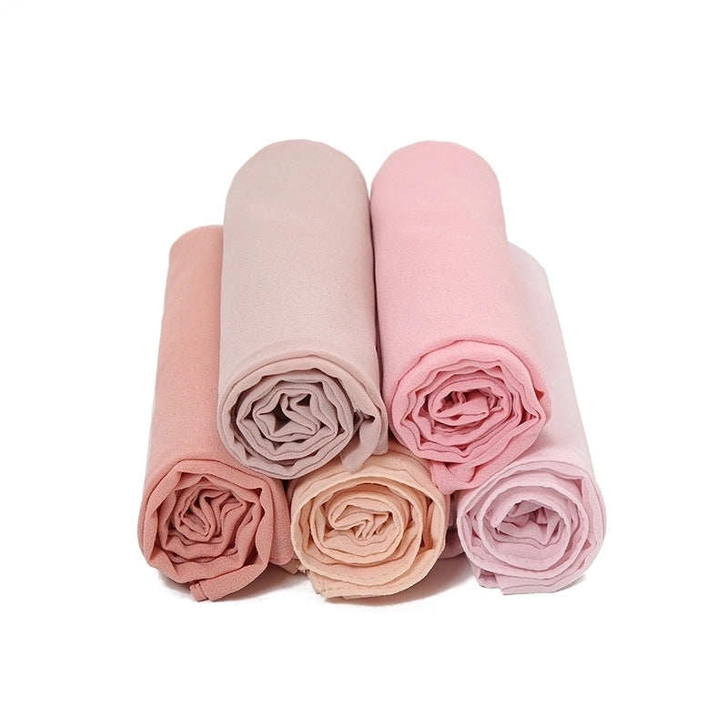 Women’s Minimalist Solid Color Chiffon Cotton Linen Scarves