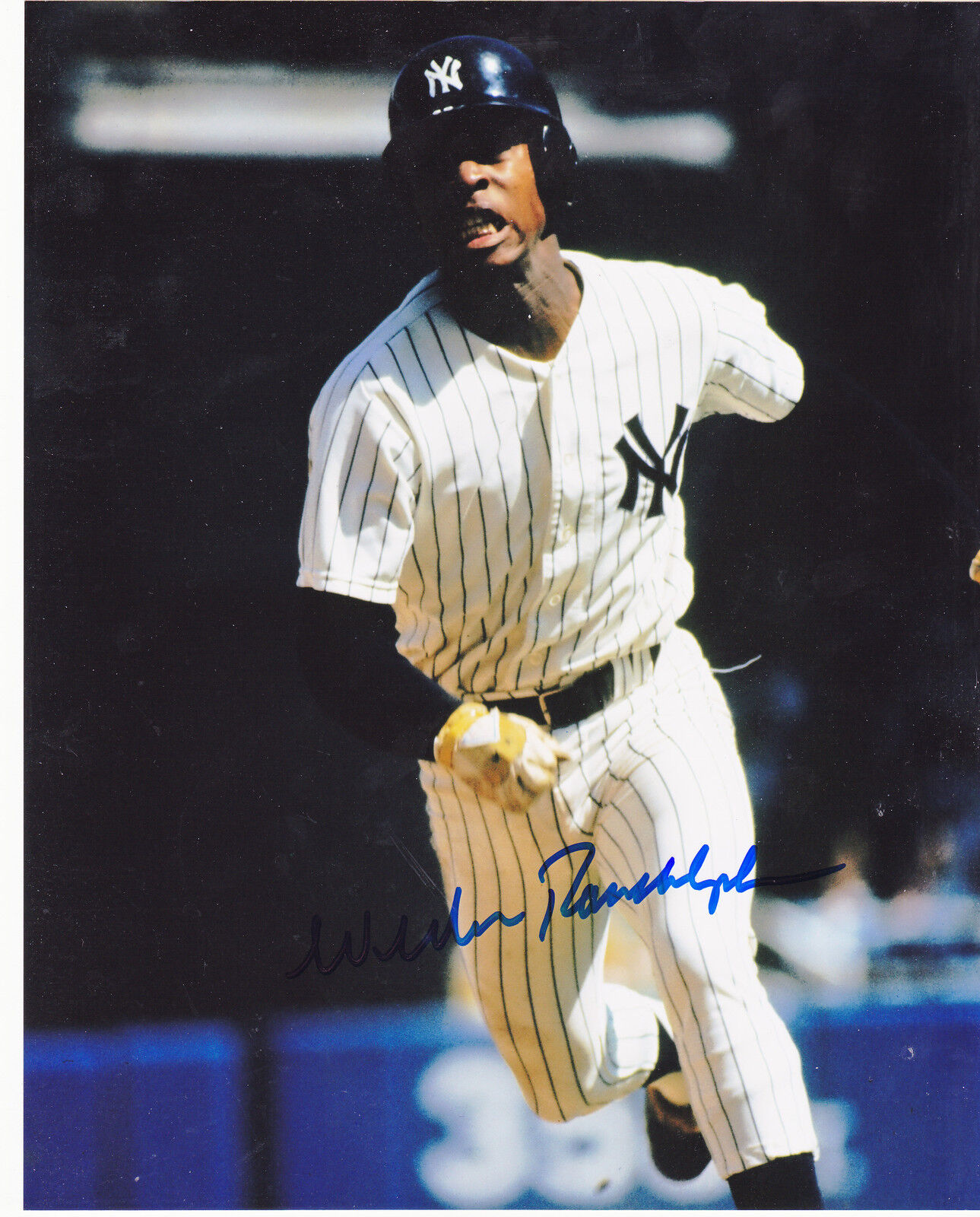 WILLIE RANDOLPH NEW YORK YANKEES ACTION SIGNED 8x10