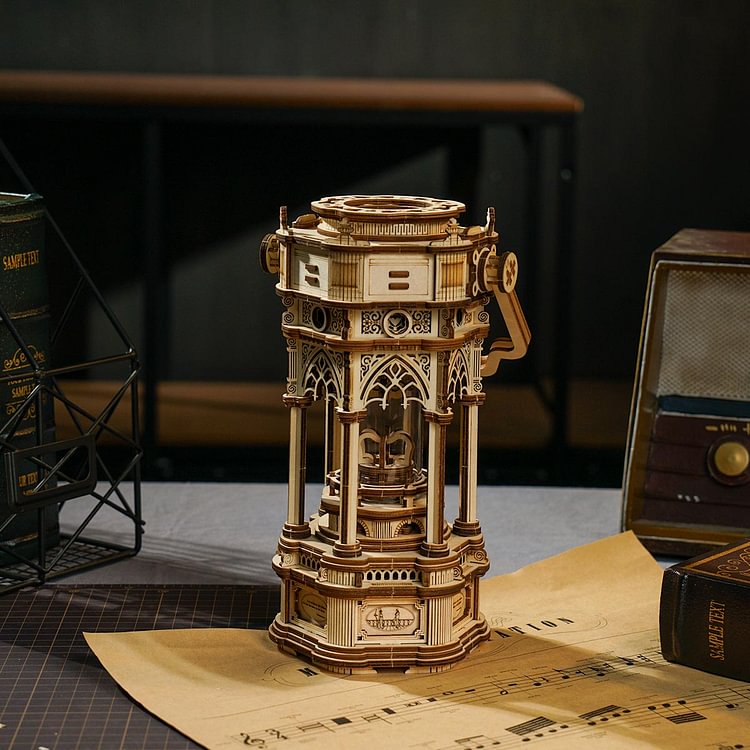  Robotime Online ROKR Victorian Lantern Mechanical Music Box AMK61