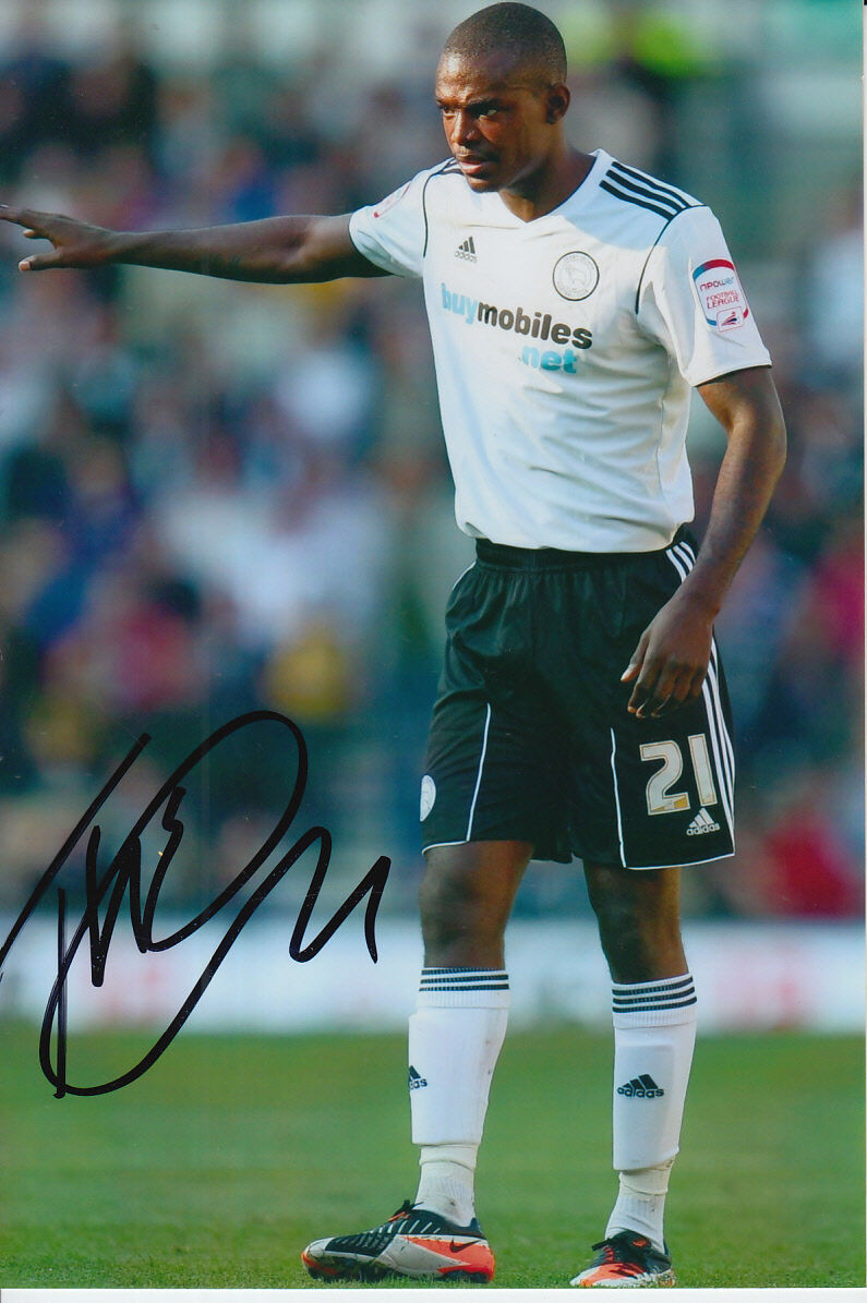 DERBY COUNTY HAND SIGNED THEO ROBINSON 6X4 Photo Poster painting 1.