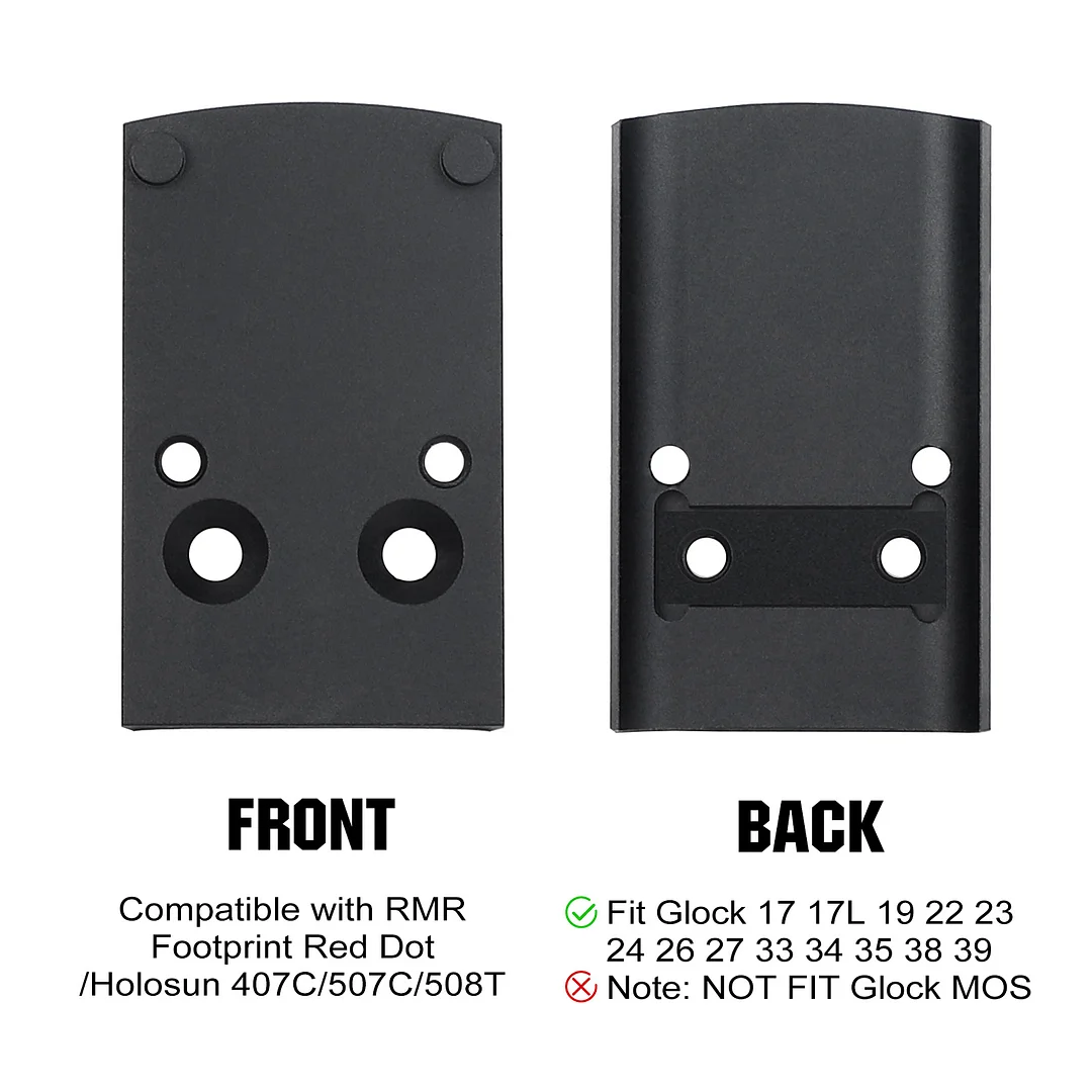 ohhunt® Red Dot Mount for GLock Non MOS Mounting Plate fit 407C 507 508T