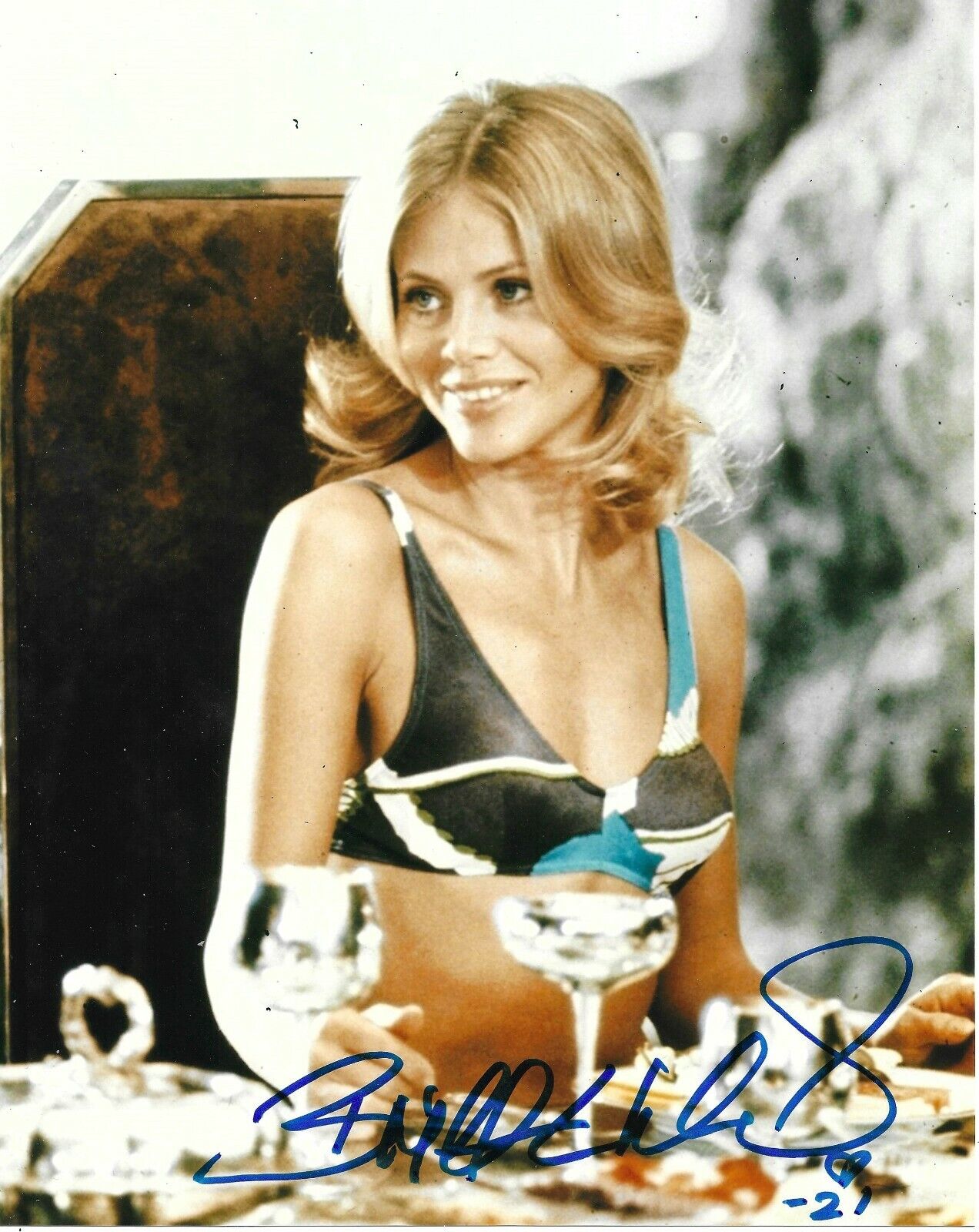 Britt Ekland Signed The Man With The Golden Gun 10x8 Photo Poster painting AFTAL