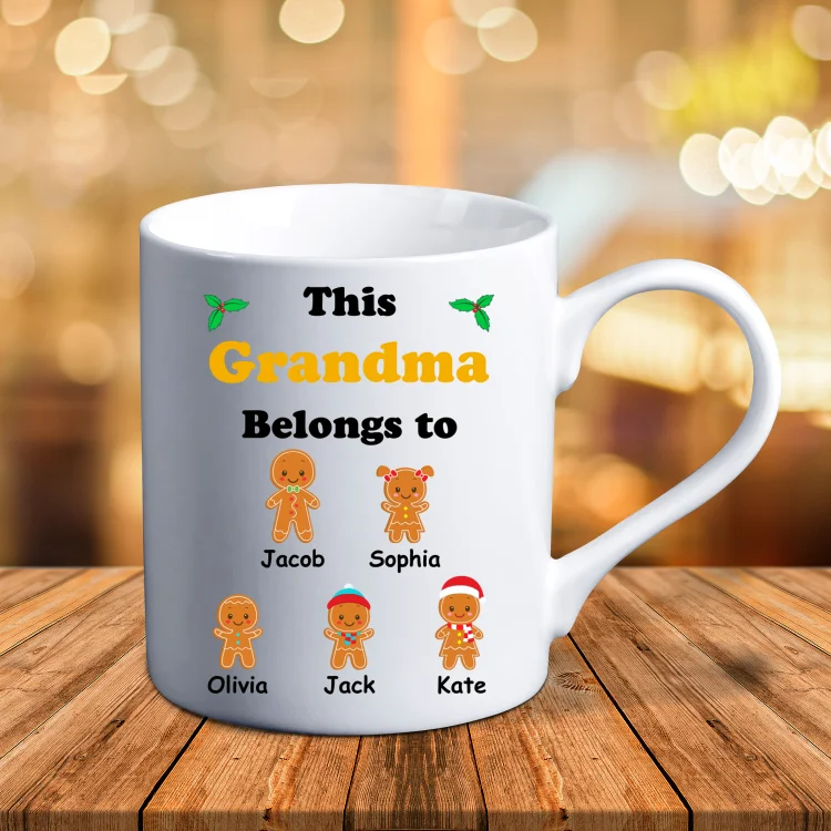 Personalized 1-6 Names and 3 Text Family Christmas Mug-Christmas Birthday Gift Ceramic Coffee Mug