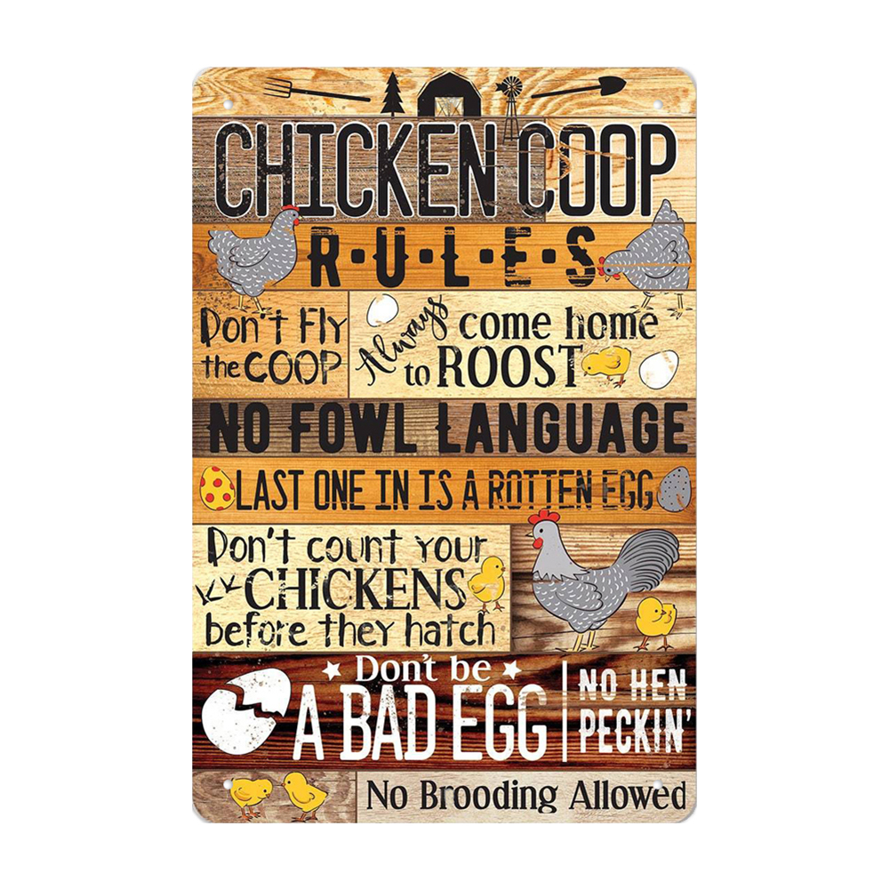 Chicken Metal Signs 8*12Inch