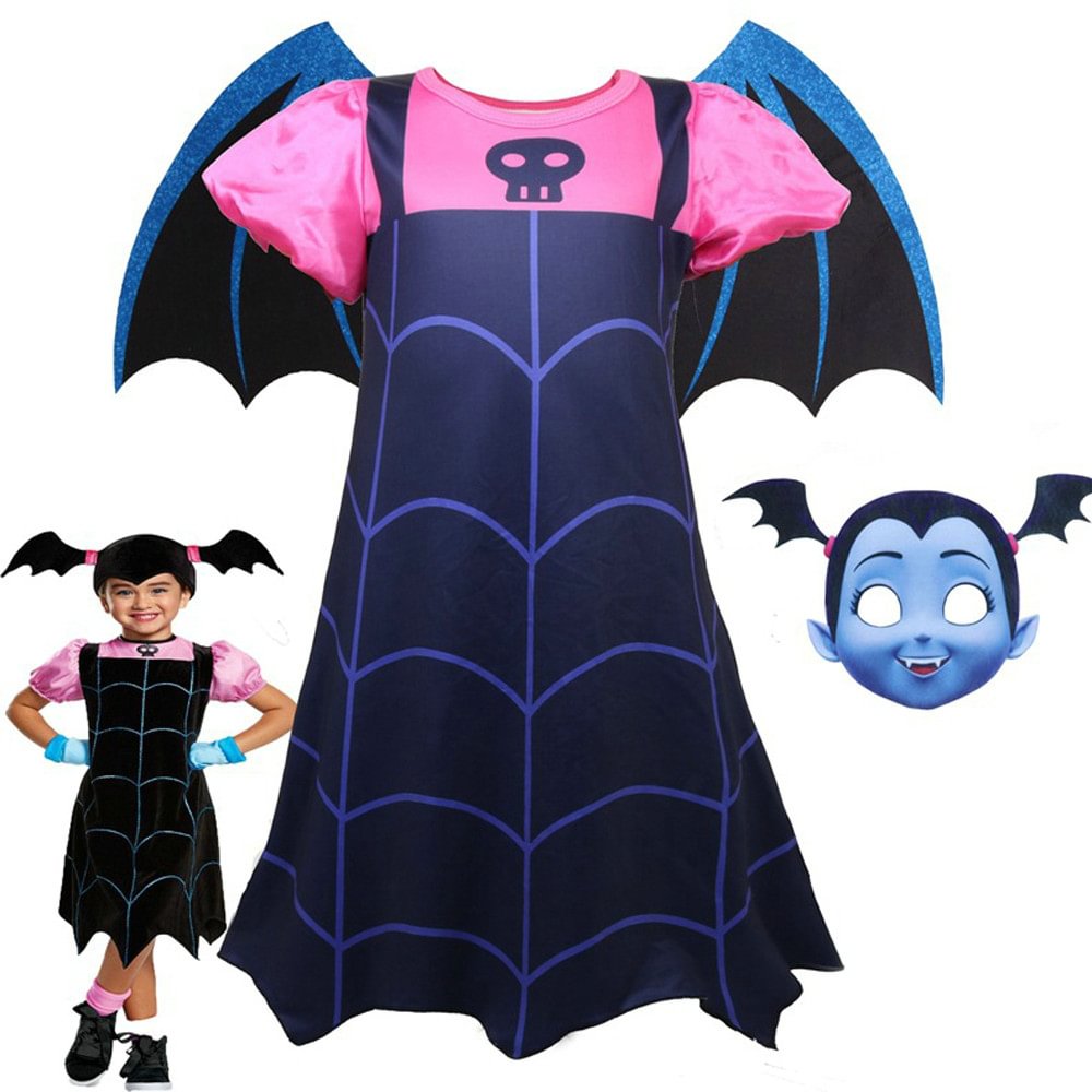 Vampire Outfit Cosplay Costume Performance Dress for Kids-Pajamasbuy