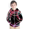 Kid Boy Spiral Series 3D Baseball Hoodie