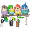 (US Only)Birds Wood 2D/Flat DIY Diamond Painting Art Hooks No Hole Punching Wall Decor