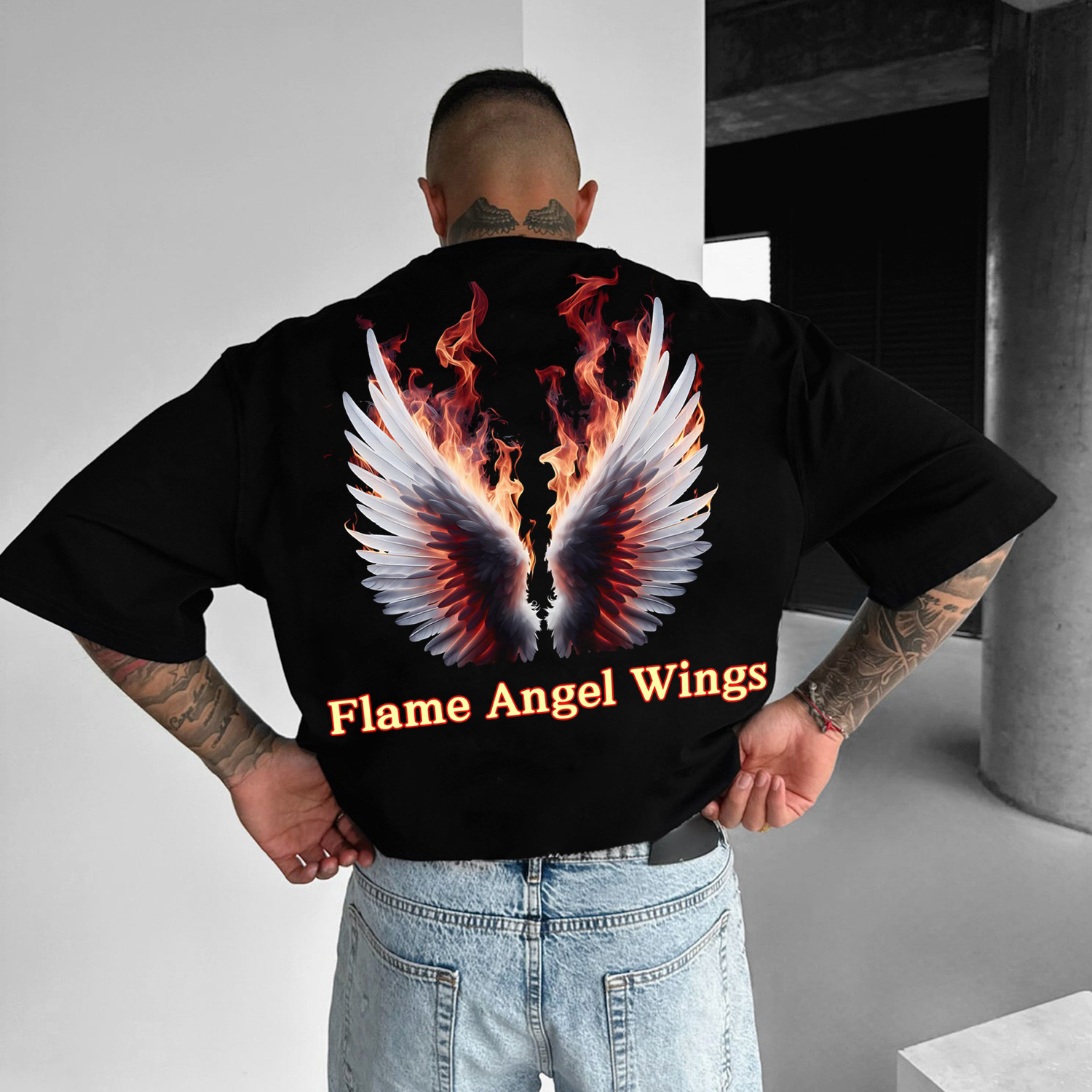Fashion Angel Wings Printed Casual T-shirt