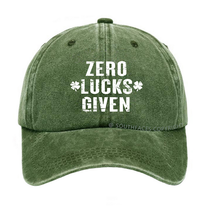 Zero Lucks Given Funny St. Patrick's Day Hat