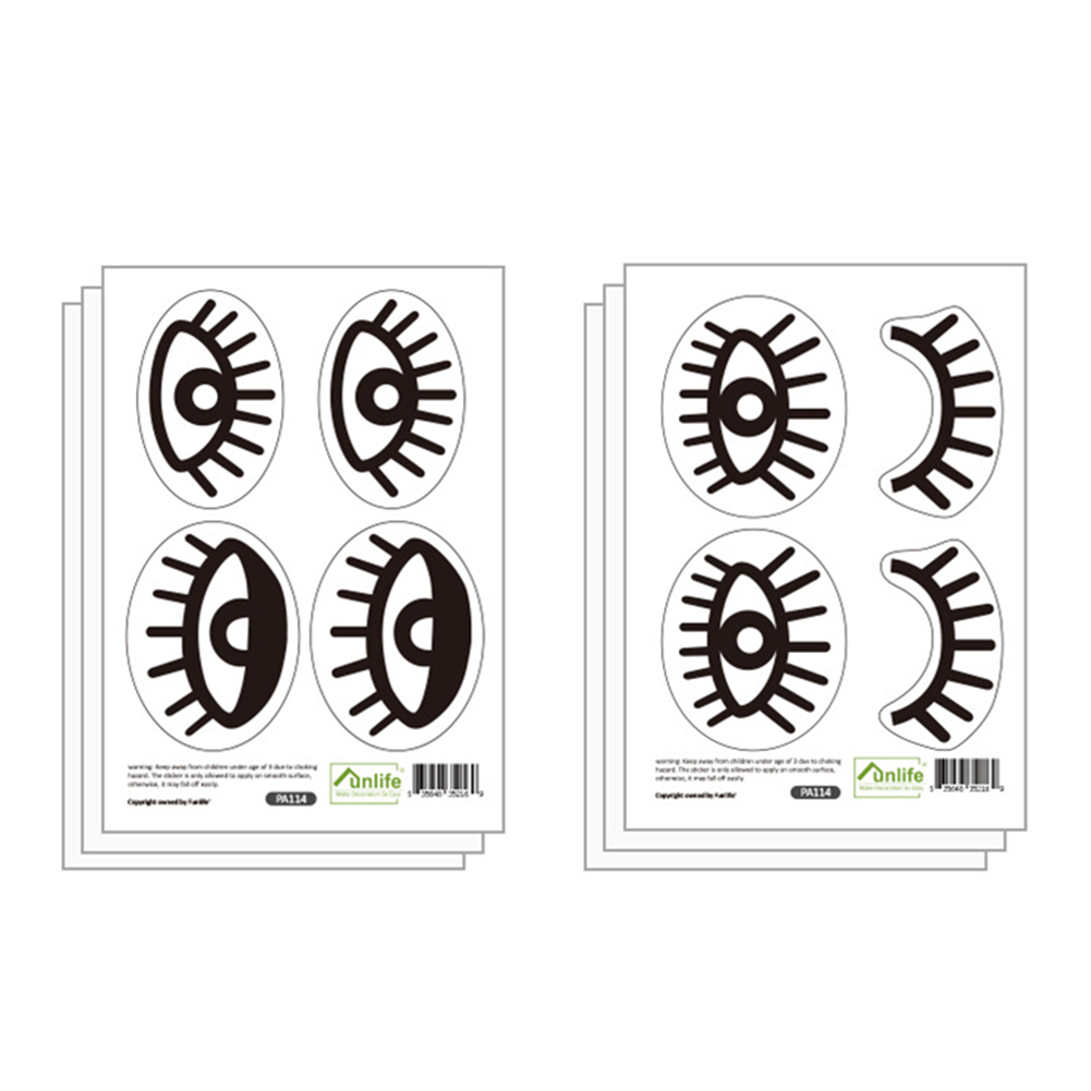 

6pcs/set Wall Sticker DIY Vinyl Wall Decals Waterproof Door Murals (Eyes, 501 Original