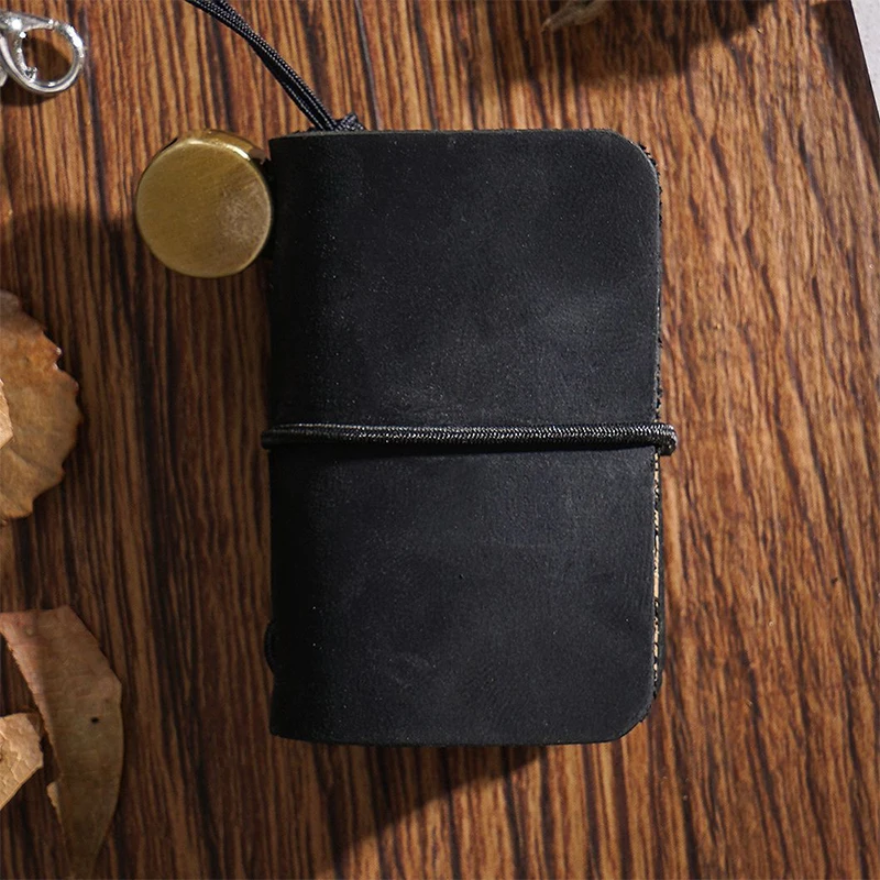 Fromthenon Mini Traveler Notebook Travel Book Planner Pendant Genuine Leather Handmade Cowhide Handbook Decorative Accessories