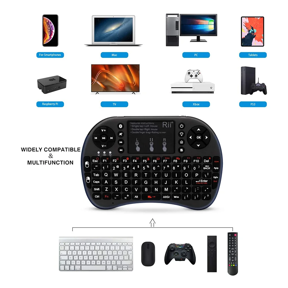 Rii i8+ Mini wireless Bluetooth keyboard