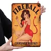 Fireball Cinnamon Whisky - Panneaux en &eacute;tain m&eacute;tallique(20*30cm/30*40cm)