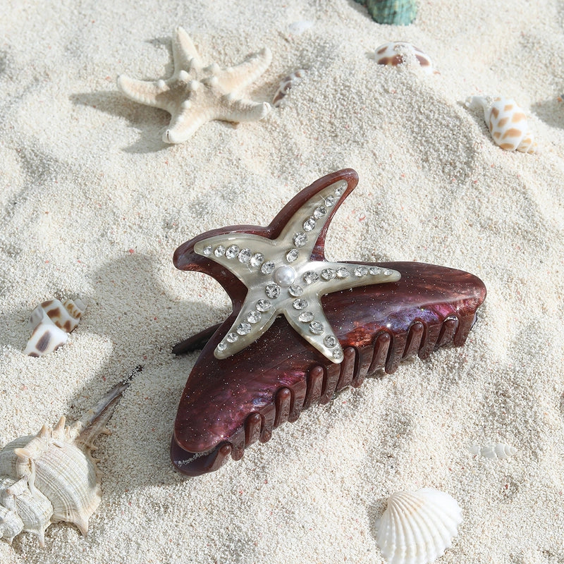 Women’s Casual Minimalist Streetwear Starfish Arylic Hair Claws