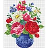 >SALE<Flowers Cross Stitch 11CT Stamped Canvas DIY Embroidery Needlework (0057)