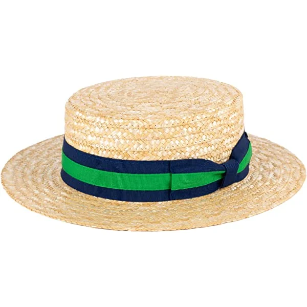 6 ColorsStraw Boater Hat Handmade in Italy