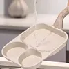 3in1 Egg Frying Pan Breakfast Nonstick Omelet Pan for Gas Stove Induction Cooker