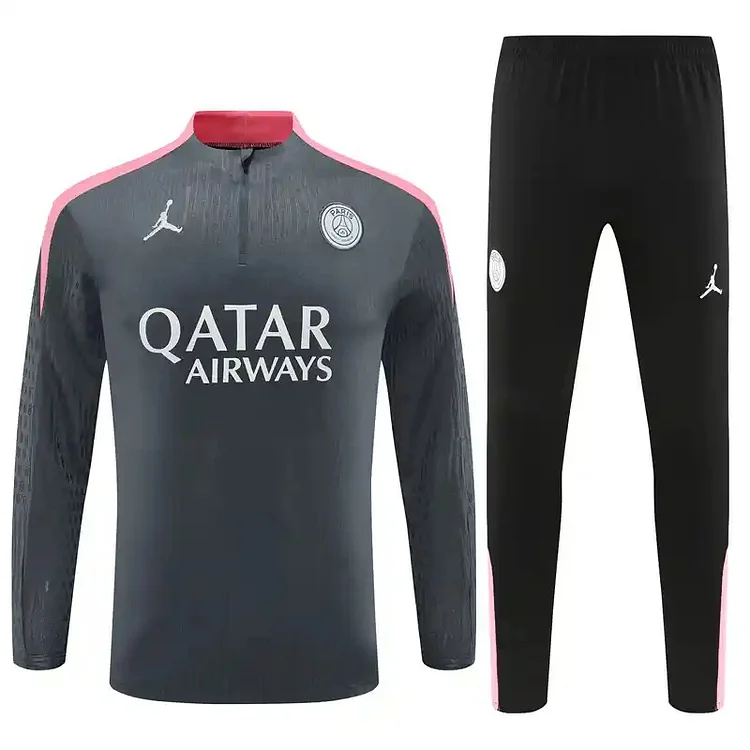 24-25 Paris Saint-Germain Dark Grey Half Zip Training Kit