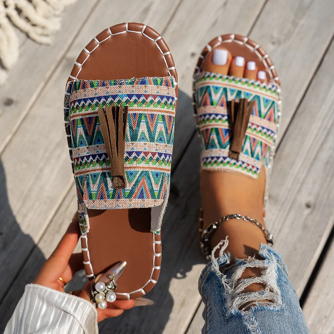 Breakj Breakj Flat-Bottomed Slippers Women's New Esophai Beach Women's Shoes In The Summer Of 2025 43-Yard Wish