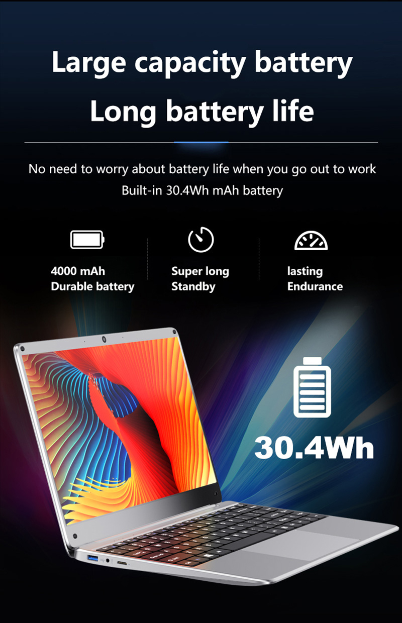 KUU Kbook pro 14.1 inch laptop Intel Celeron N3450 CPU 8GB+256GB Office laptop 6