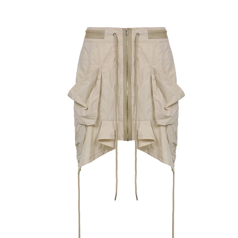 Ueong Irregular Design Of Spicy Girls' Dress With High Waist Shuttle Weaving Skirt Is A New Cool And Handsome Dress In Spring And Summer Of 2024.