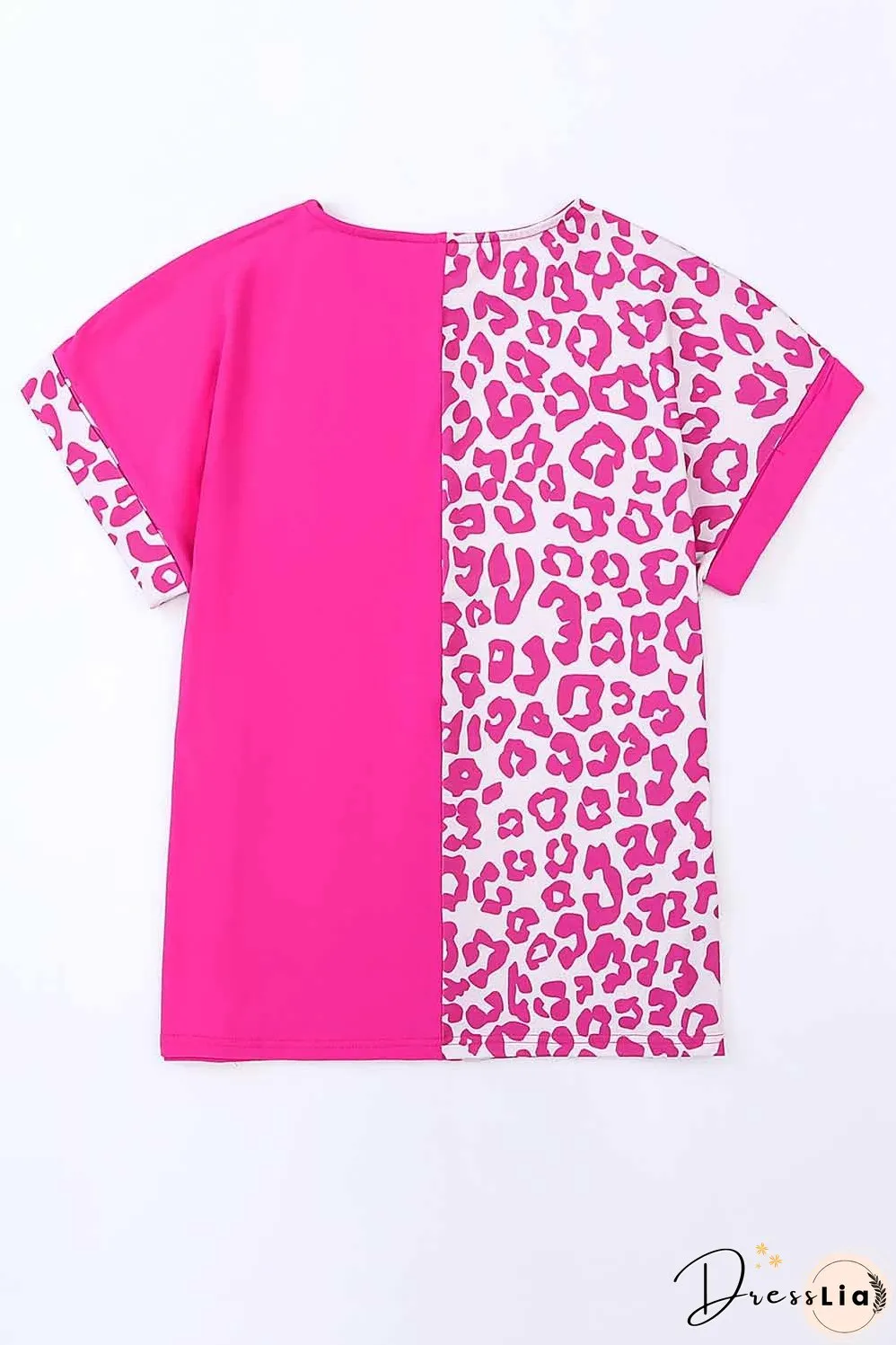 Half Leopard Patchwork Top