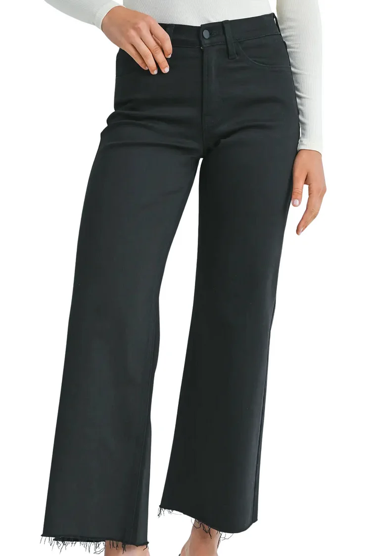 Just Black Longer Length Wide Leg Denim