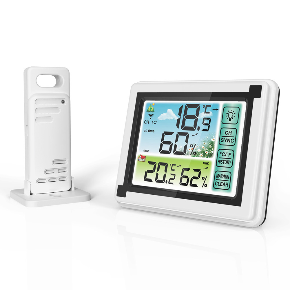 

Color Touch Screen Wireless Thermometer Hygrometer Digital Weather Station, 501 Original