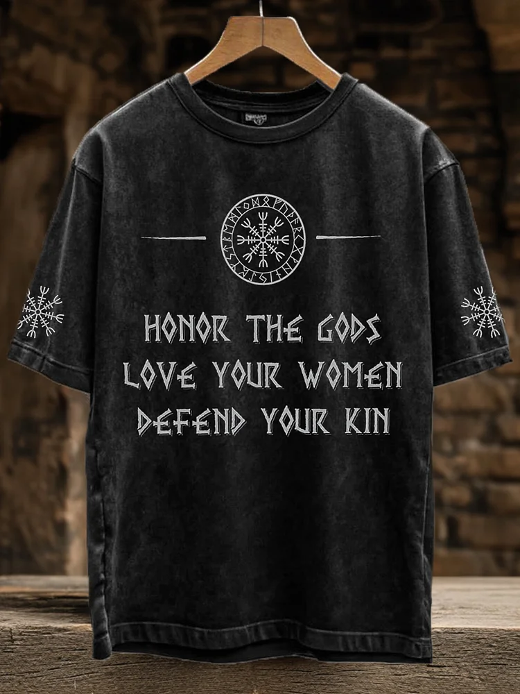 Herren Viking Inspir bedrucktes Kurzarm-T-Shirt