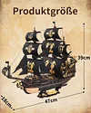 Seahorse Sailboat 3D Wooden Puzzle Model, Retro Pirate Ship Handmade DIY Creative Desktop Ornament
