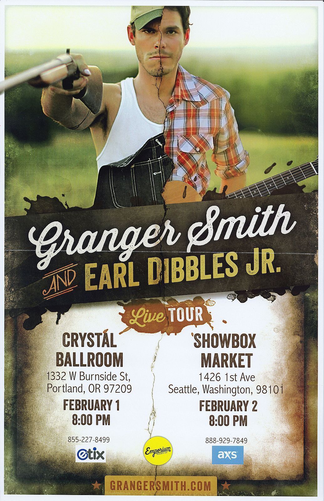 GRANGER SMITH Earl Dibbles Jr POSTER 2016 Gig Portland Oregon Seattle Concert