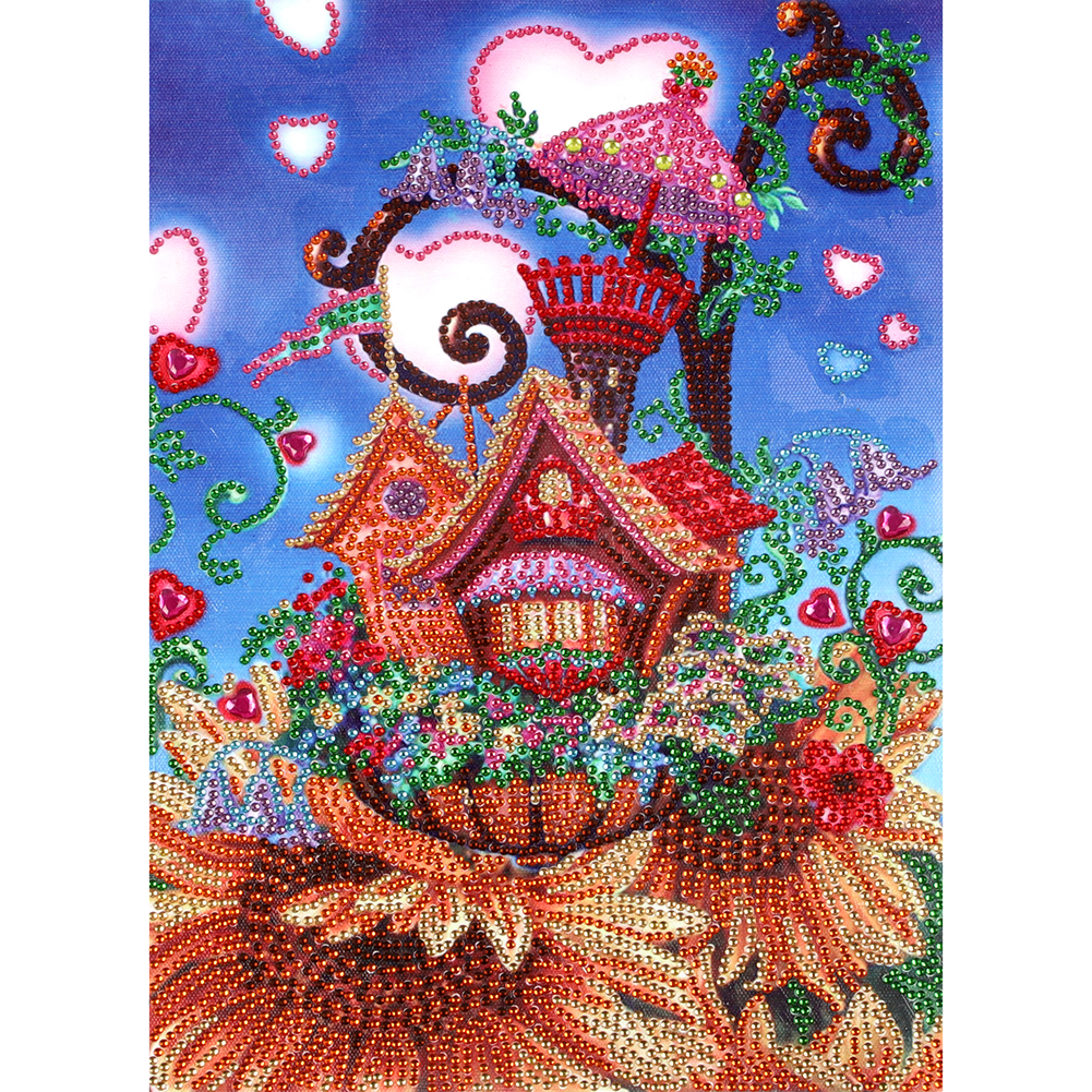 

Sunflower House - Special Shaped Diamond Painting - 30*40CM, 501 Original