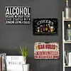 [US Local Warehouse]3PCS Alcohol - Vintage Metal Signs Set - 30*40cm
