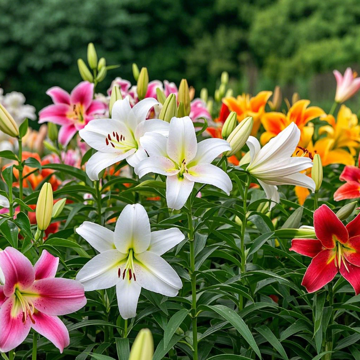 Double-petaled bicolor fragrant lily Bulbs—Fresh and Sweet