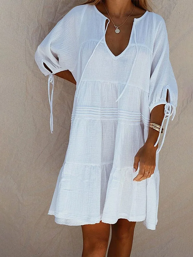 Women's Solid Casual Holiday Dress