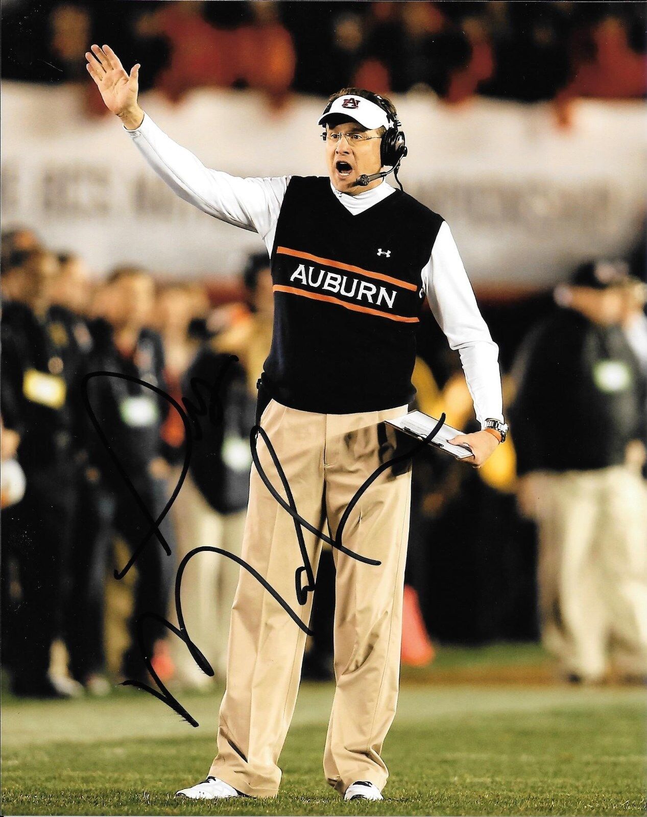 GUS MALZAHN HAND SIGNED AUBURN TIGERS 8X10 Photo Poster painting W/COA