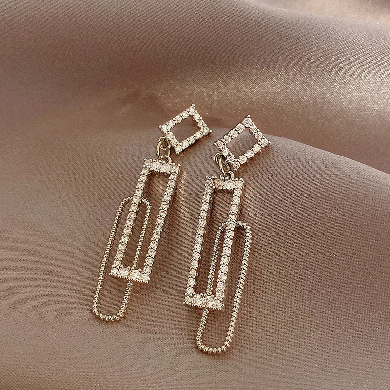 Geometric Zircon Earrings