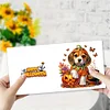 (US Only)6PCS DIY Halloween Dog Diamond Art Greeting Cards for Halloween and Holidays