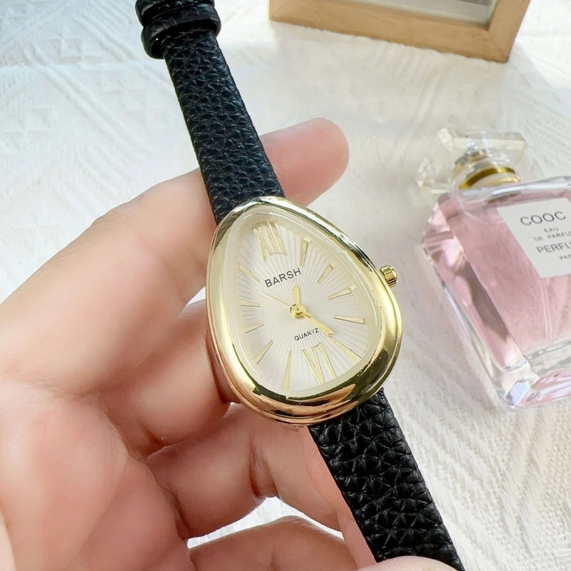 Retro Solid Color Buckle Quartz Watch Women’s Watches