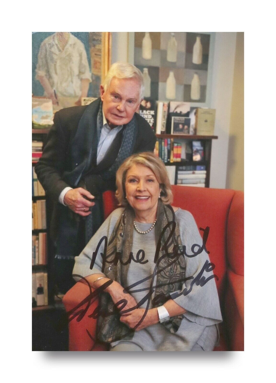 Derek Jacobi & Anne Reid Signed 6x4 Photo Poster painting Last Tango In Halifax Autograph + COA