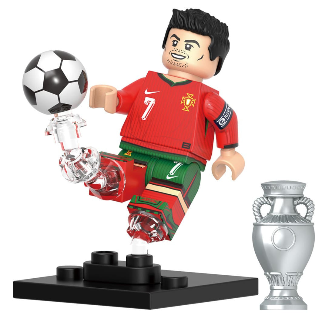 Cristiano Ronaldo (Portugal) Custom Football Player Minifigure Minifigure Bricks monstertoys