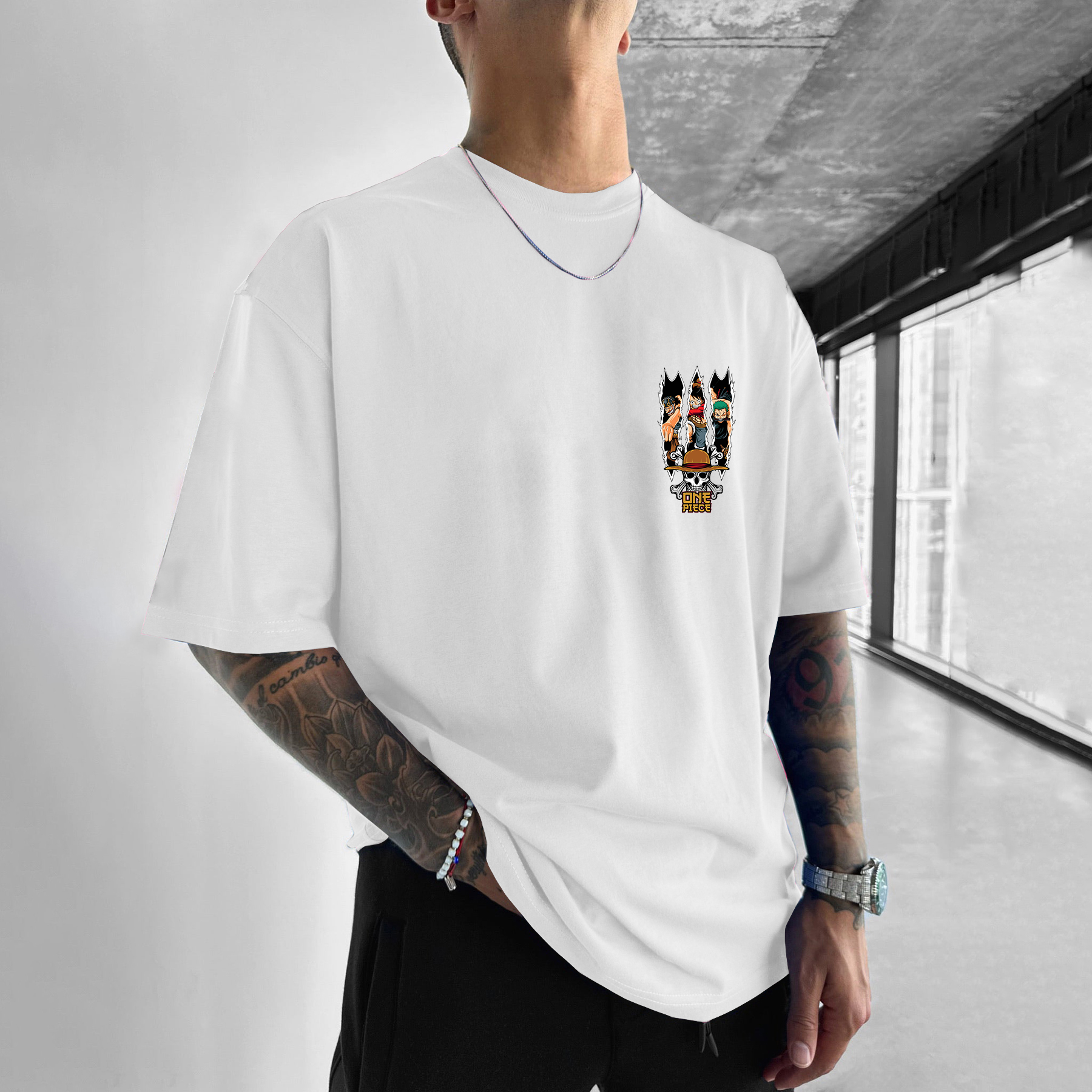 Unisex Casual One Piece Anime Print T-Shirt
