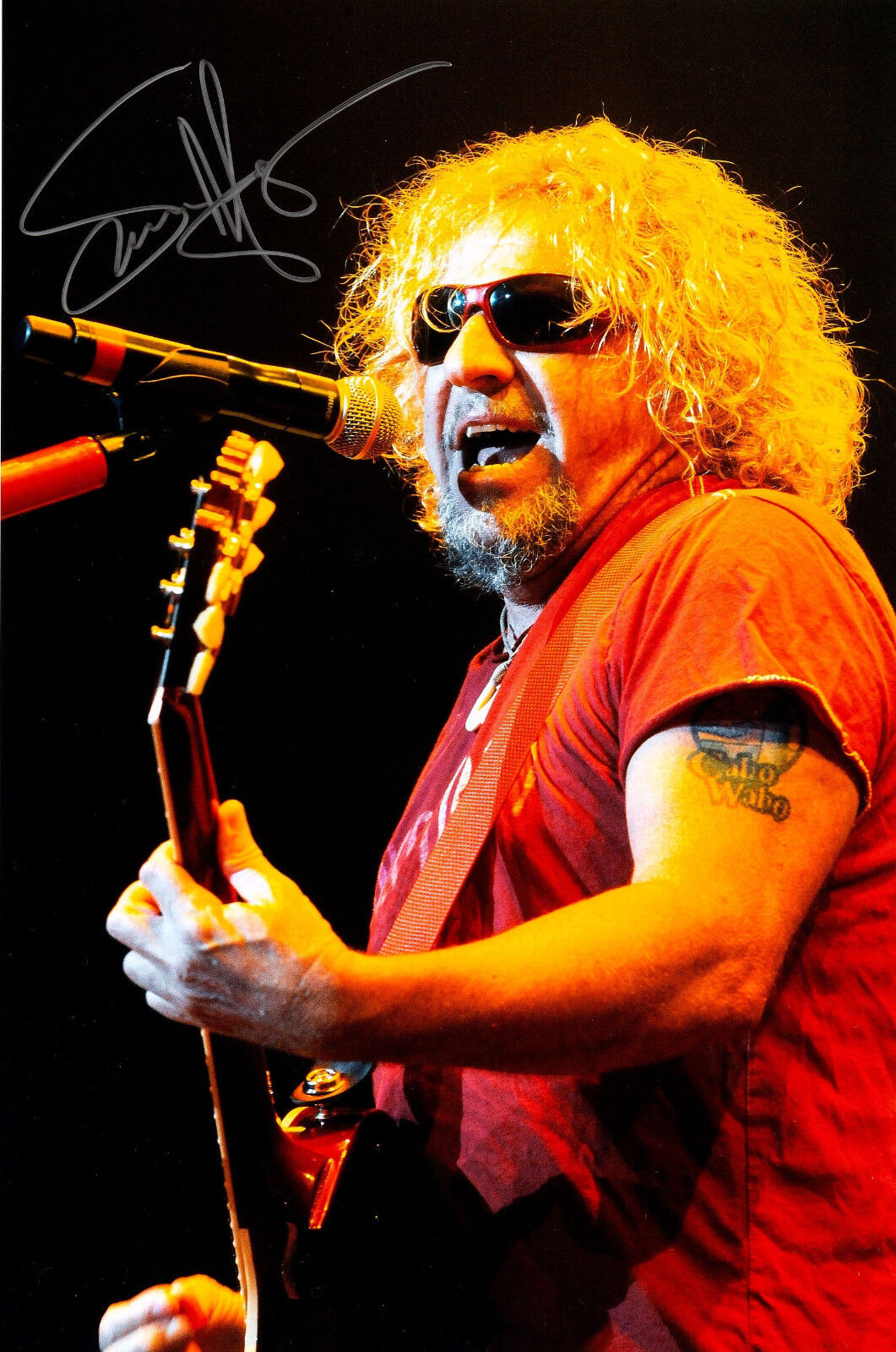 SAMMY HAGAR Signed Photo Poster paintinggraph - Rock Singer / Guitarist - VAN HALEN - reprint