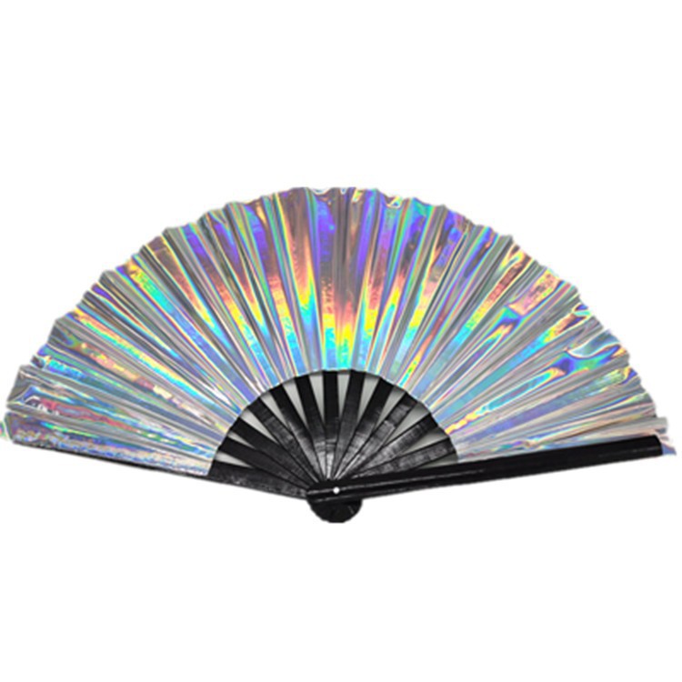 Metallic Sequins Laser Kung Fu Fan