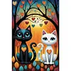 Diamond Painting-DIY Full Round Drill Black White Cats(60*40 CM)