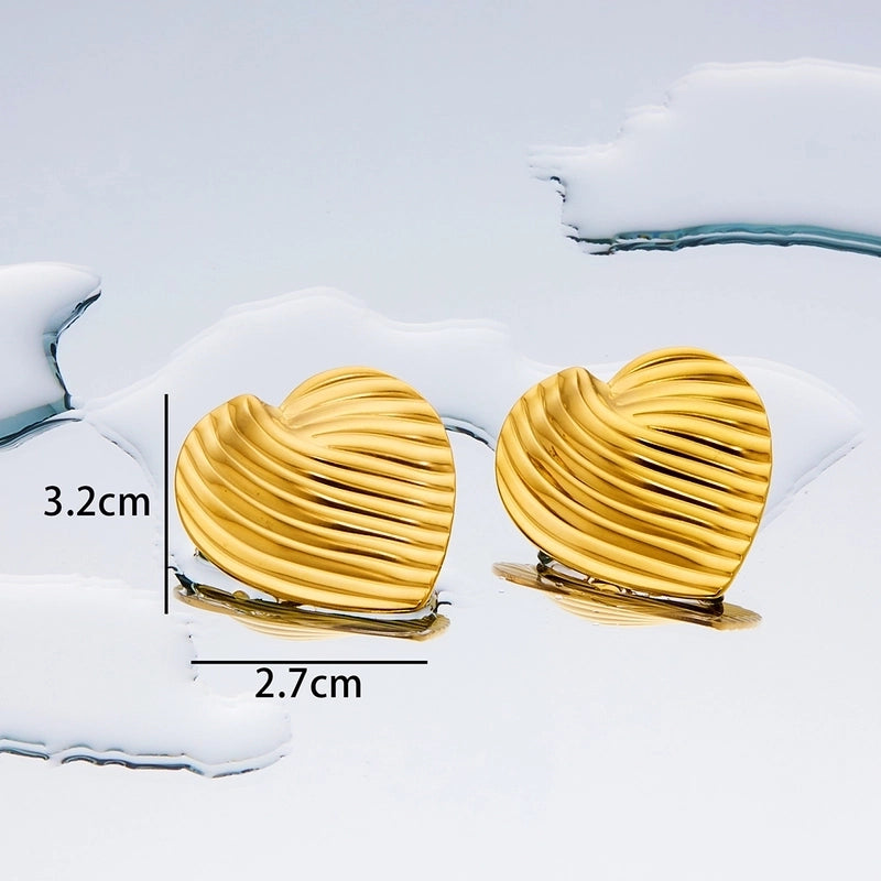 1 Pair Minimalist Geometric Plating Titanium Steel 18K Gold Plated Ear Studs