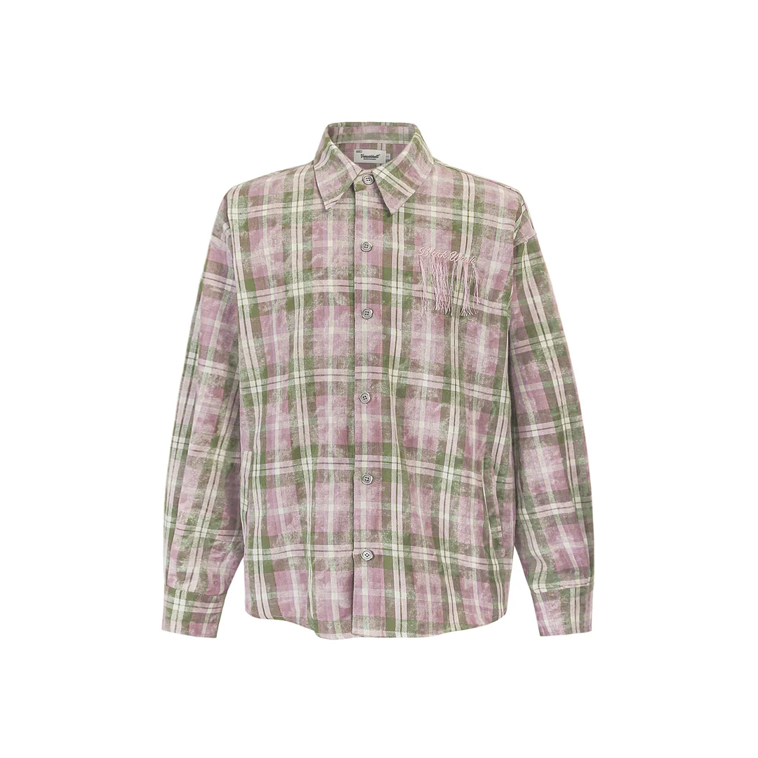 Women's Street High-end Plaid Embroidery Long-sleeved Shirts