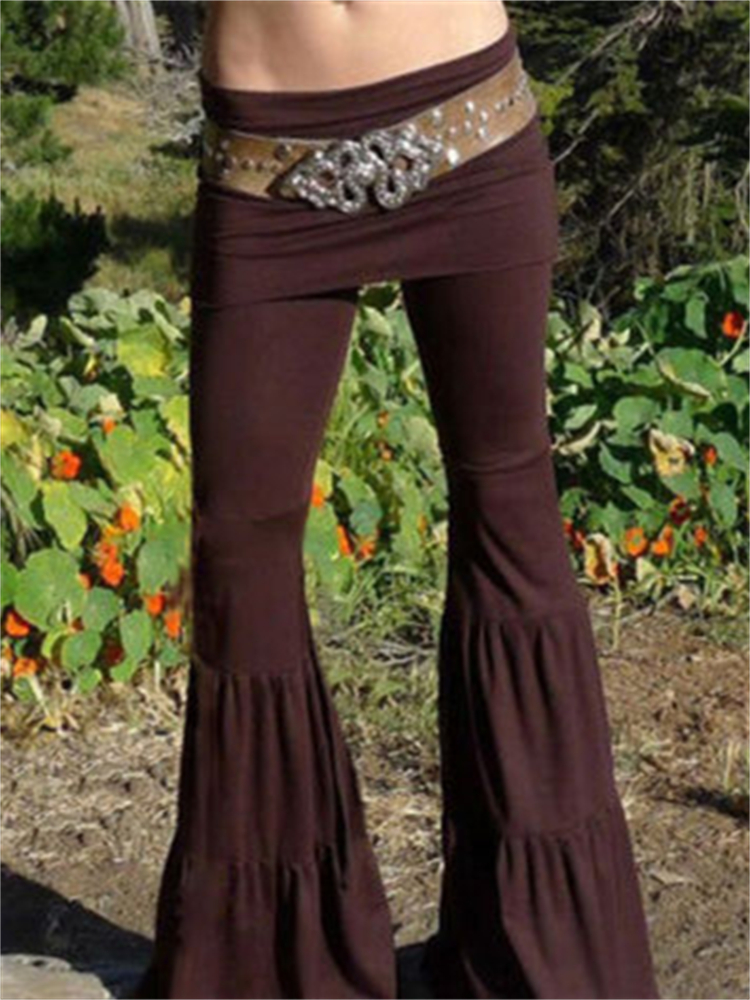 Hippy Tiered Skirted Bell Bottom Pants wearshes