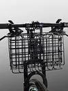 Bike Front Rear Basket Fold-Up Bicycle Cargo Rack Metal Wire Ebike Travel Basket
